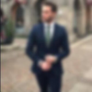 Blurred example profile portrait of a man