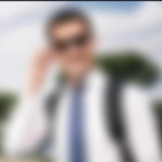 Blurred portrait representing private identity for men